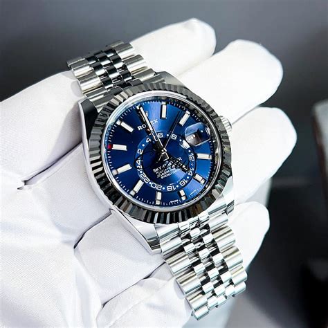 rolex sky-dweller replica blue|rolex sky dweller retail price.